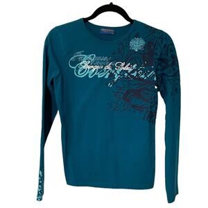 CIRQUE du SOLEIL’ Shirt Womens Size Medium Long Sleeve Teal (M/M)